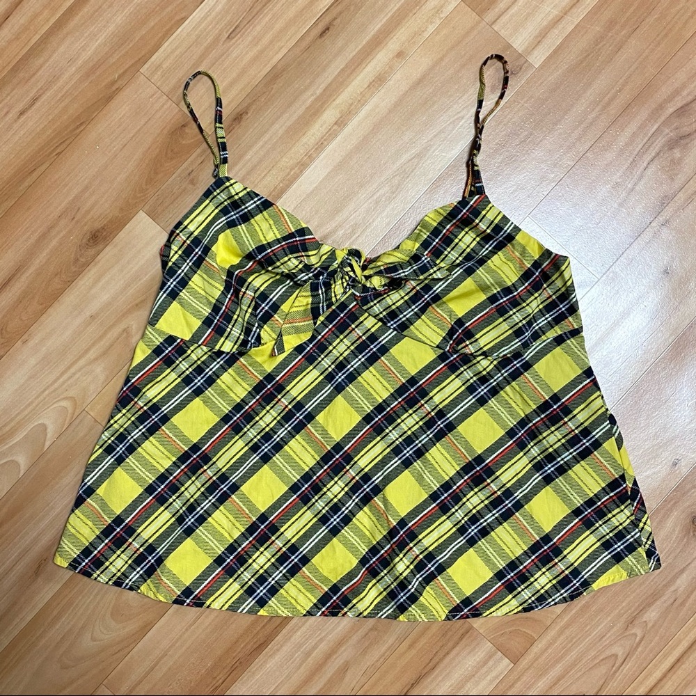 Preppy Plaid A-Line Tank 💛